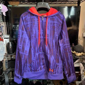 Medium Under Armour Purple Zip-Up Hoodie
